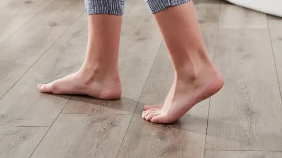 LVT flooring - demonstrating comfort