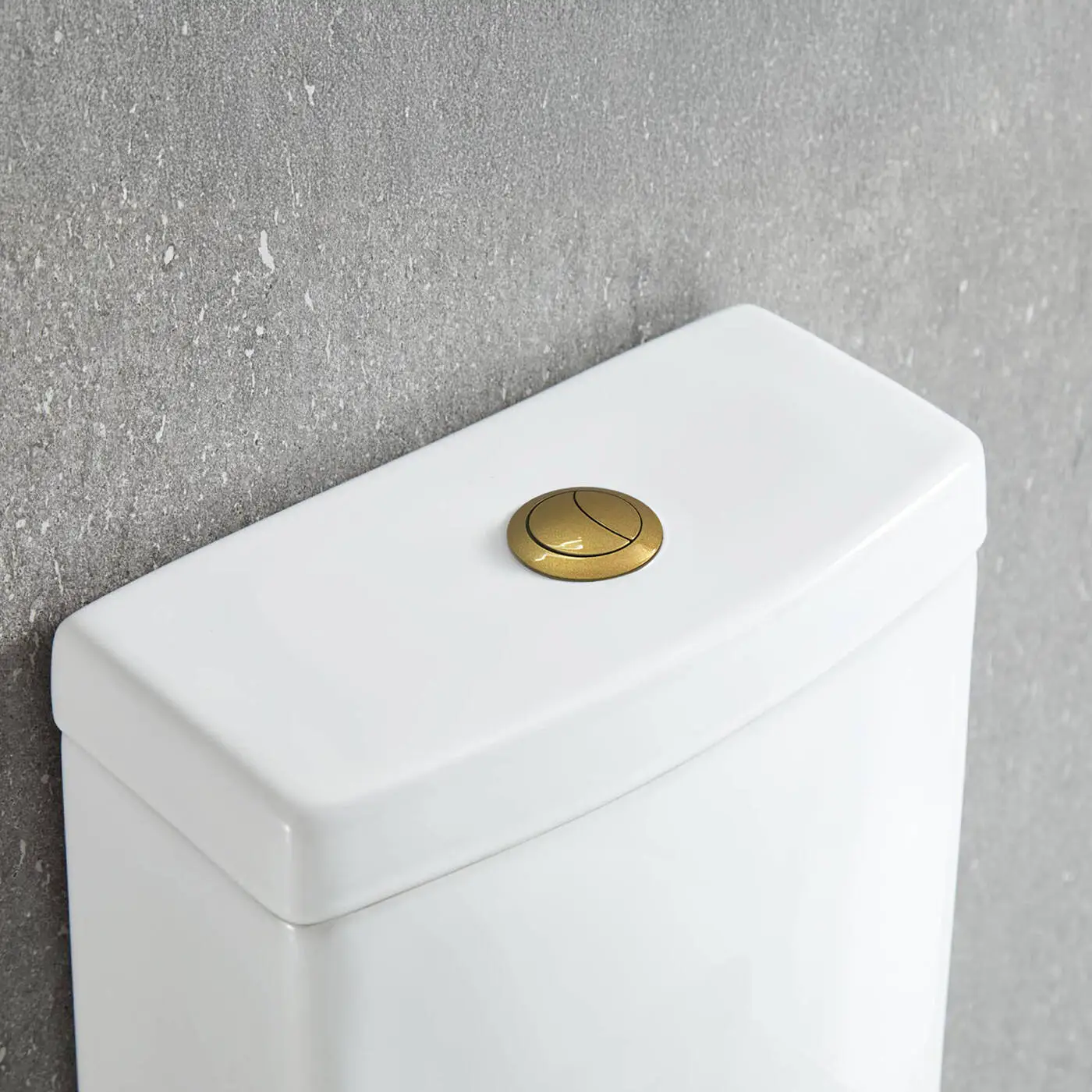 Blossom Toilet Top View w/ Brush Gold