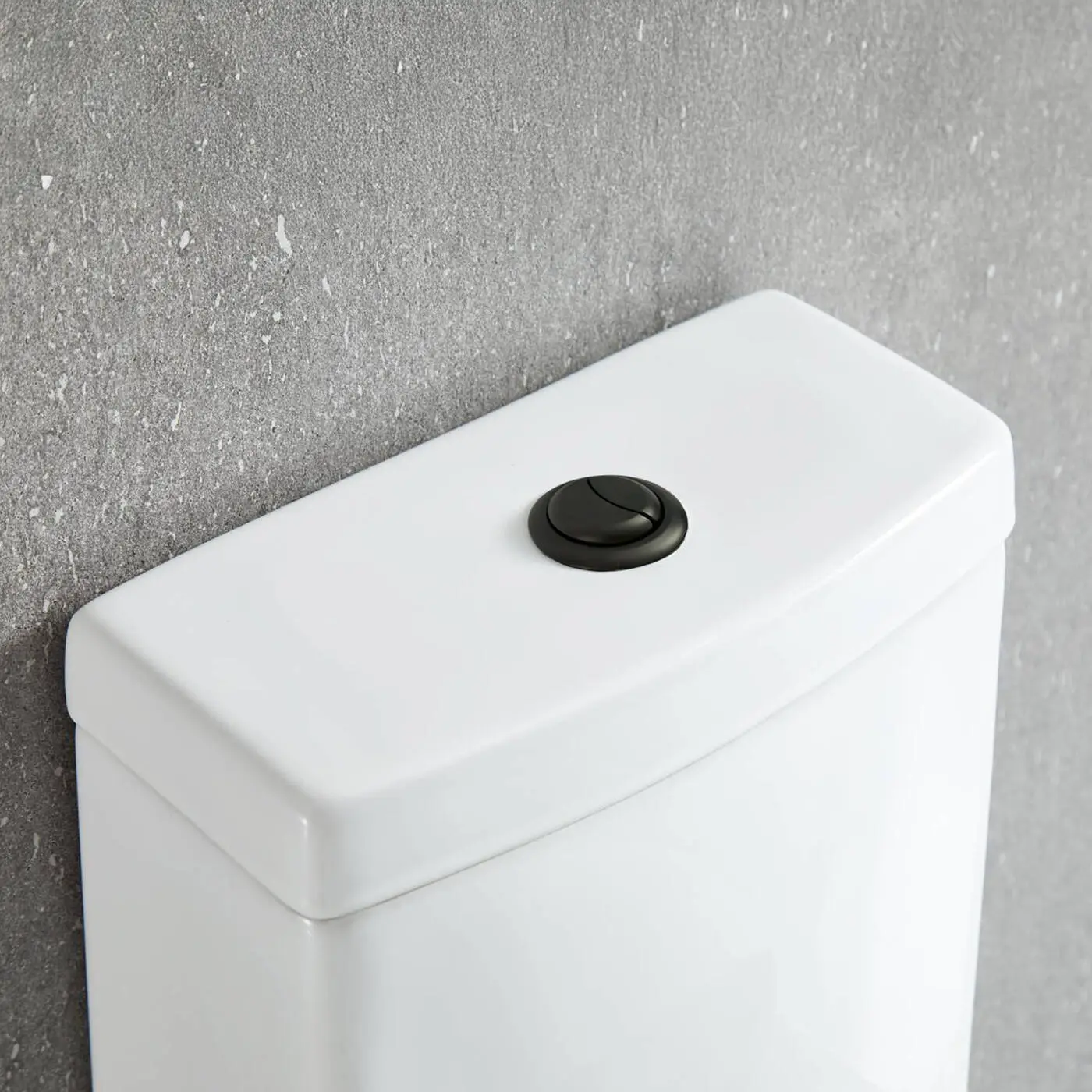 Blossom Toilet Top view w/ Matte Black