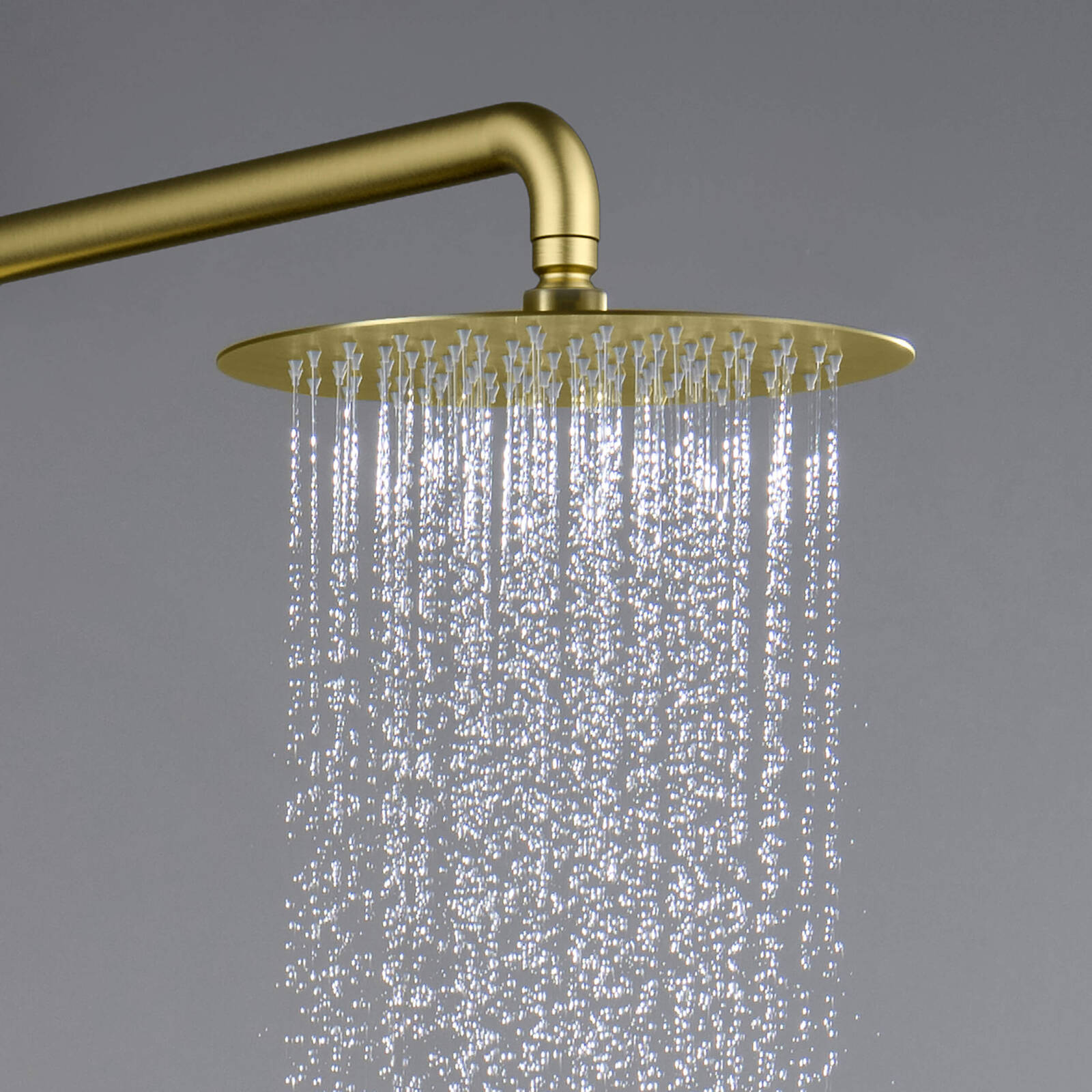 Casa Brushed Gold Wall Mount Shower Head